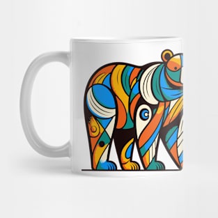 Bear illustration. Illustration of a bear in cubism style Mug